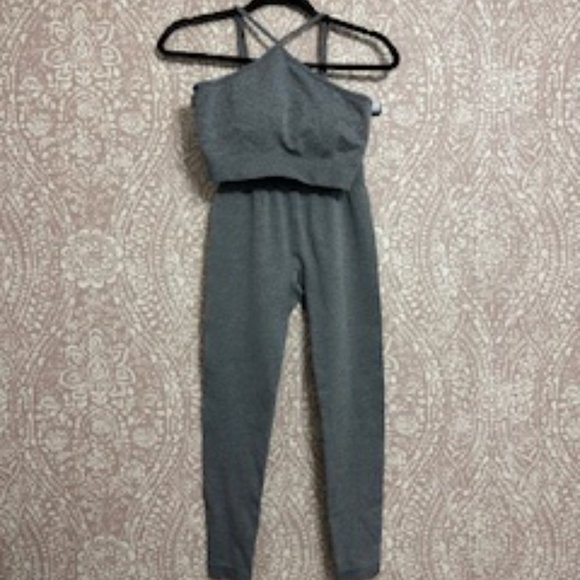 Gray Halter Workout Set - Picture 1 of 3